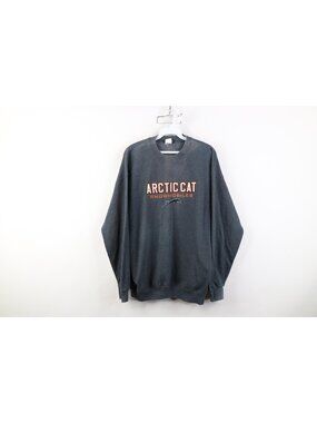 Vintage 90s Y2K Arctic Cat Snowmobiles Mens Medium Spell Out Crewneck Sweatshirt